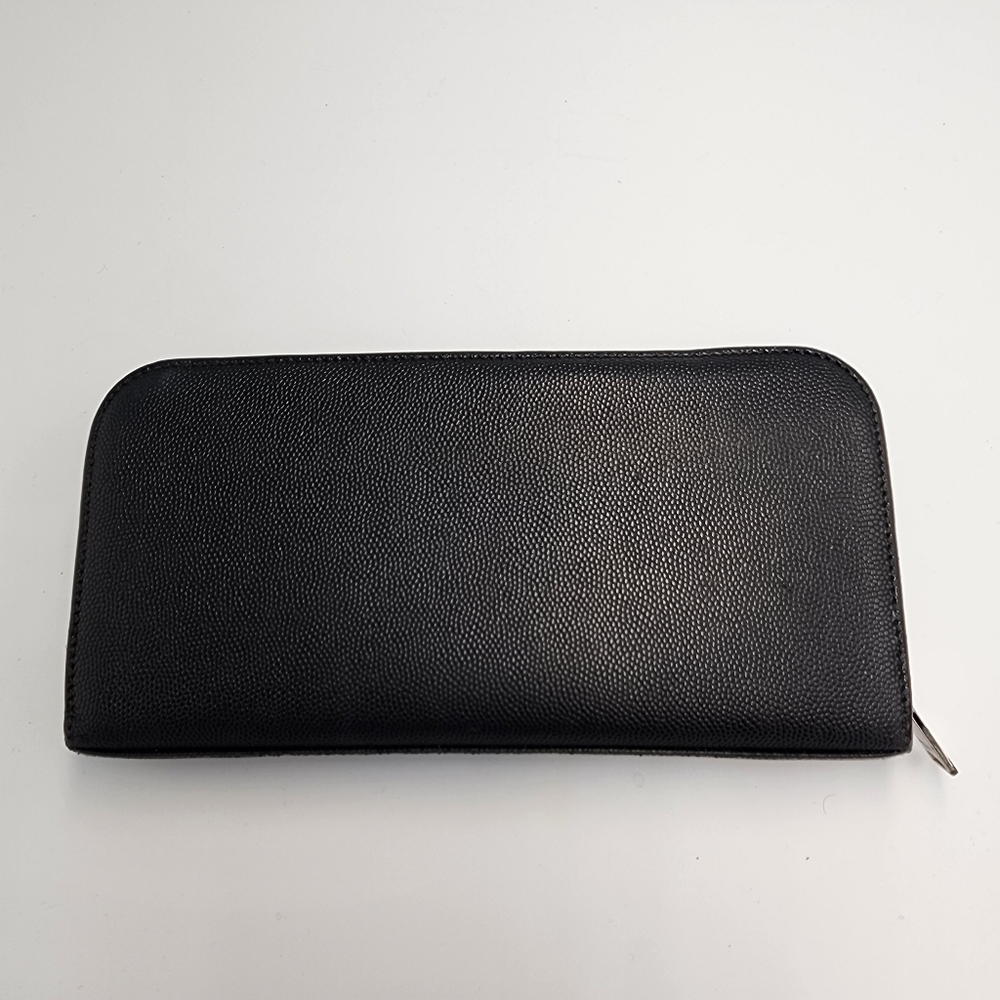 SAINT LAURENT Black Studded Zip-around Wallet With Original Bag & Box - Picture 10 of 11